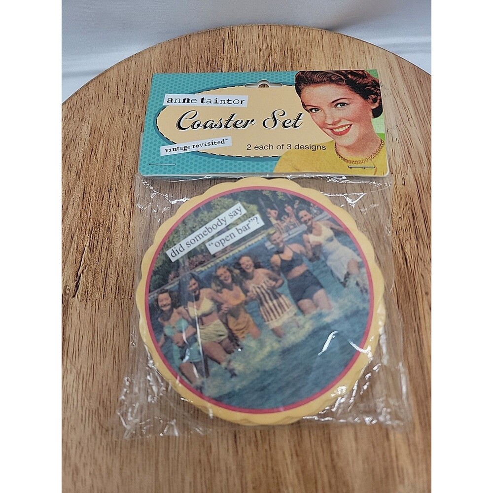 Anne Taintor Vintage Revisited Funny Quips Drink Coasters Set Of 6